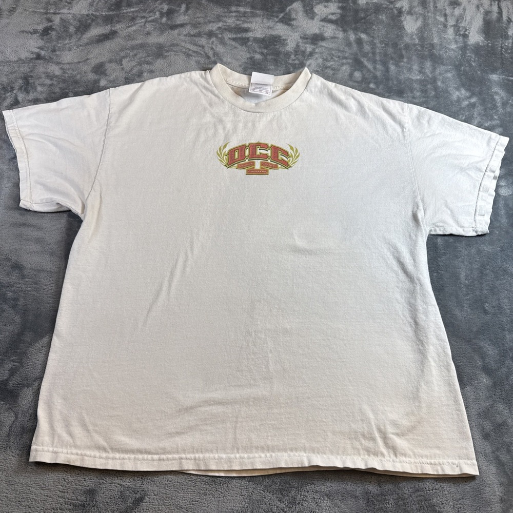 Vintage Y2K OCC Orange County Choppers White Double Sided Motorcycle Shirt Sz XL